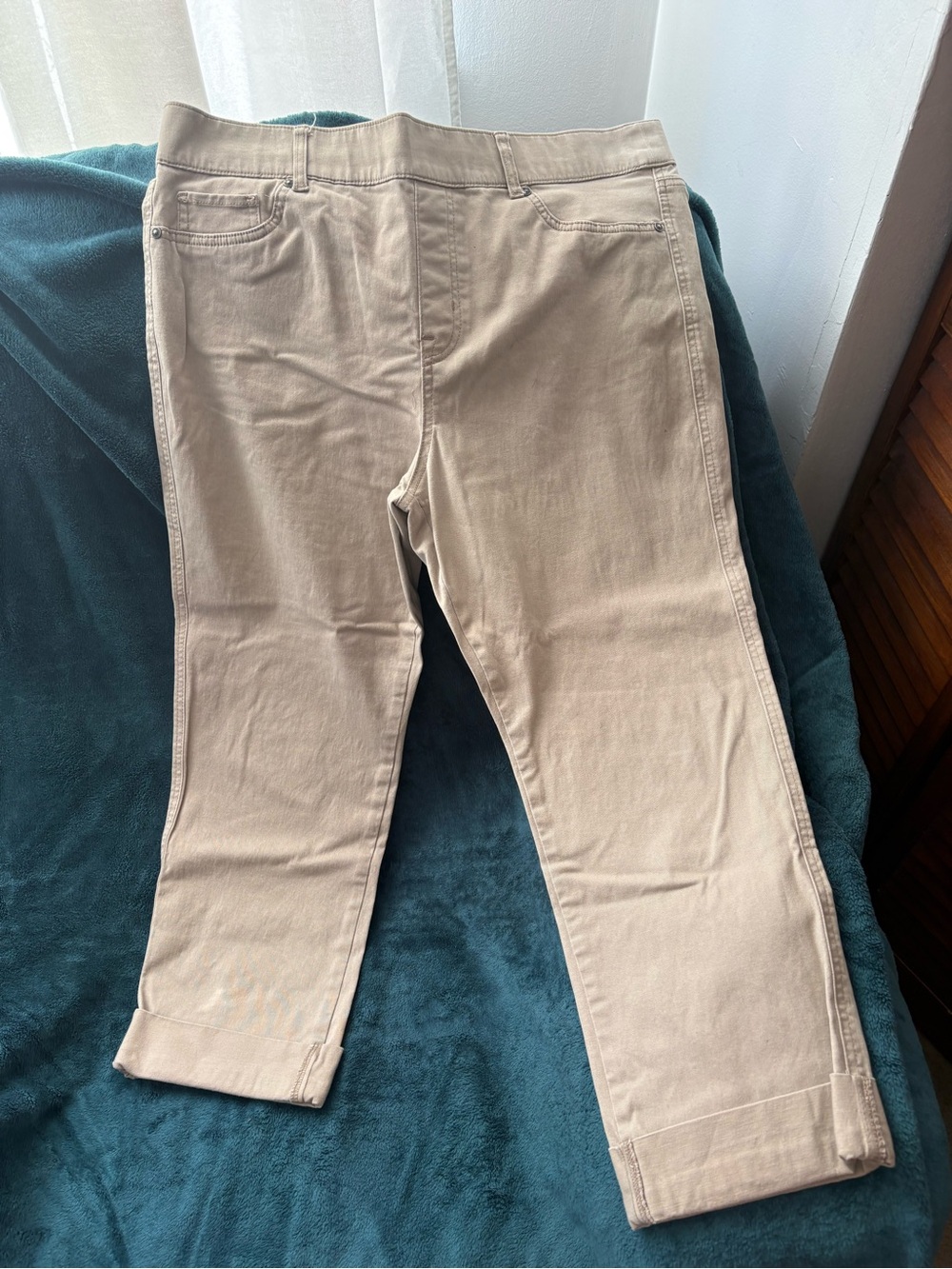 Neutral Beige Stretch Jeans